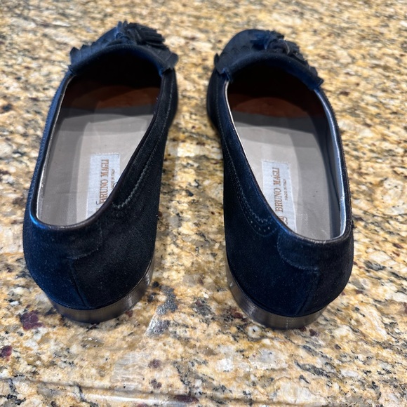 BRUNO MAGLI Sz 9.5 Medium. Black suede brogues with tassels. Made in Italy - Picture 3 of 3